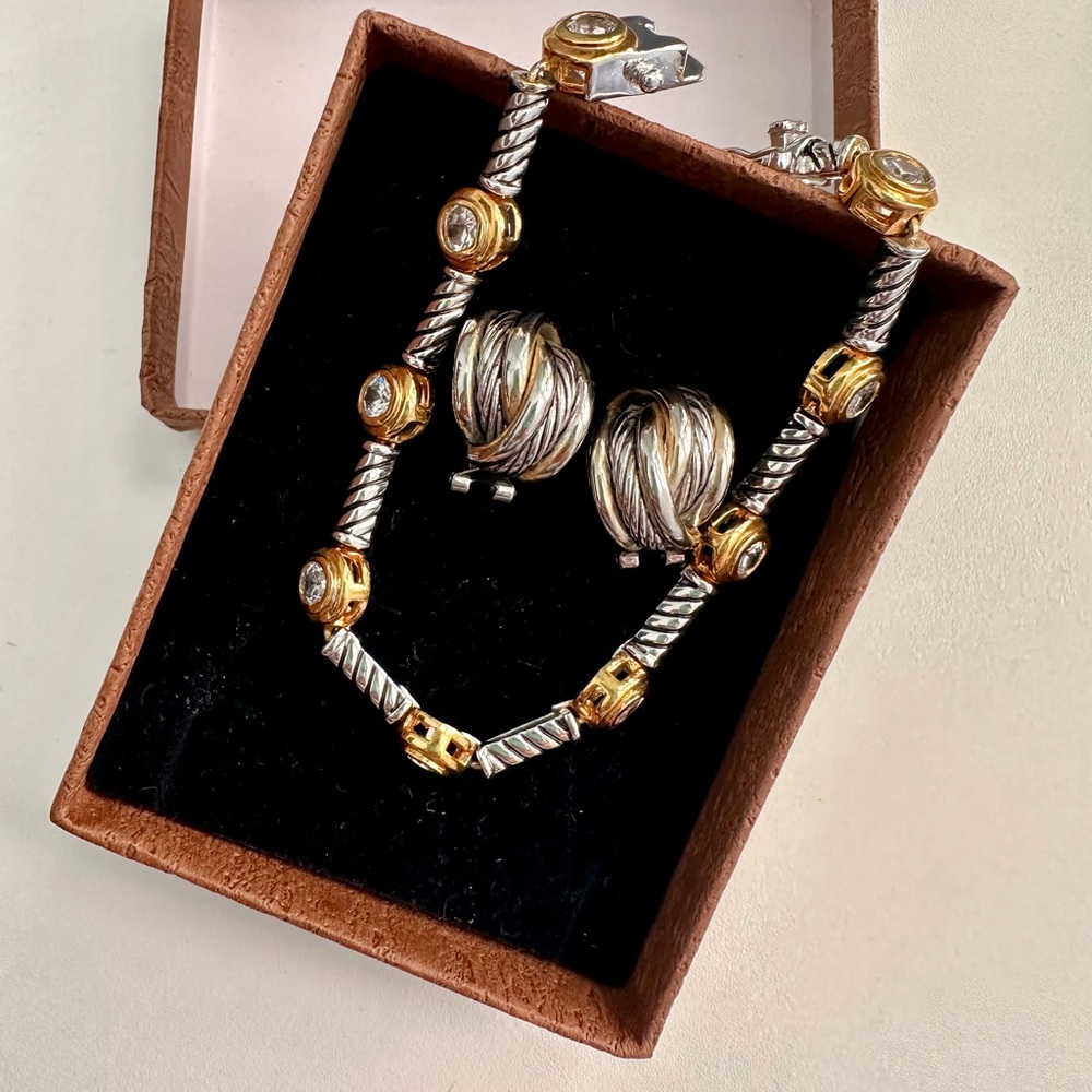 Elegant Two-Tone Jewelry Set